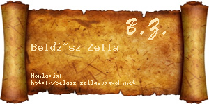 Belász Zella névjegykártya